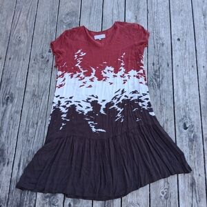 Double D Ranch Western Animal Print Dress 1X 100% Viscose